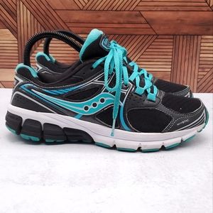 Saucony Mystic Women US 7.5 Running Shoes Black Teal S15248-10
